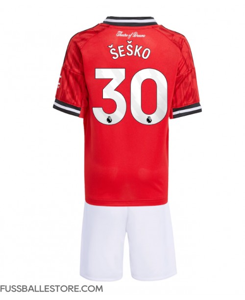 Günstige Manchester United Benjamin Sesko #30 Heimtrikotsatz Kinder 2025-26 Kurzarm (+ Kurze Hosen) Günstige Manchester United Benjamin Sesko #30 Heimtrikotsatz Kinder 2025-26 Kurzarm (+ Kurze Hosen)